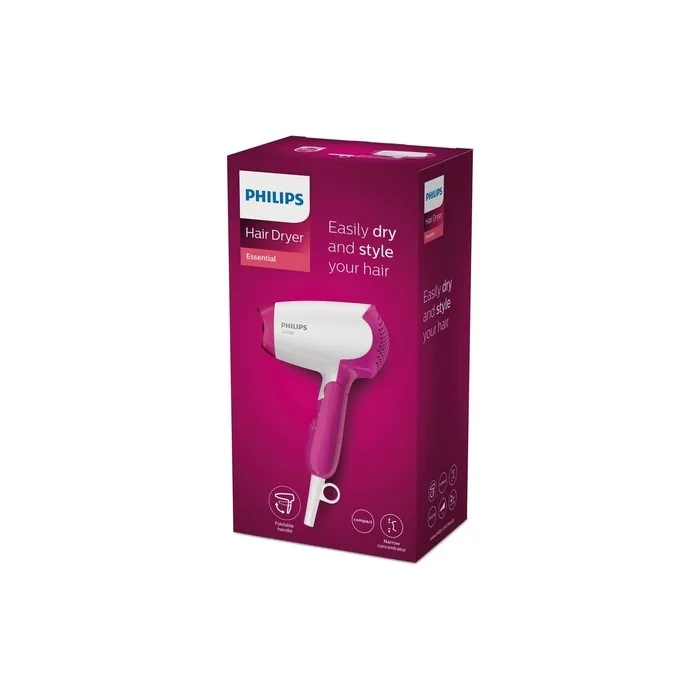 Philips Compact Travel Hair Dryer Bhd00300 Whitepink