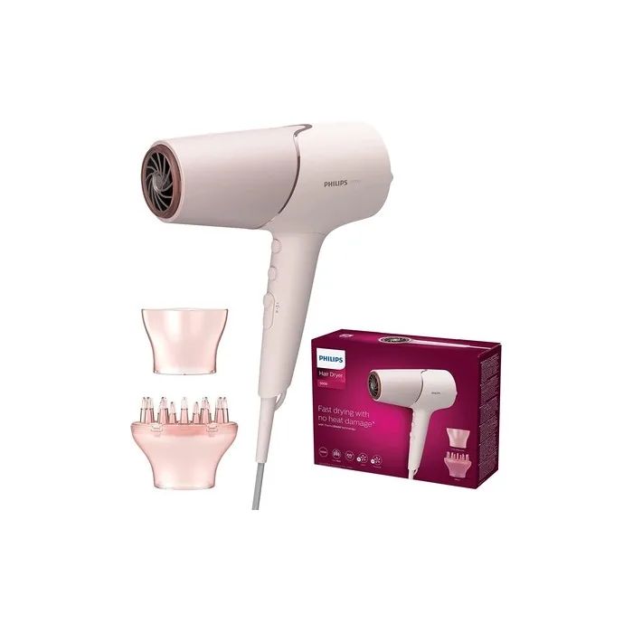Philips Series 5000 Hair Dryer with ThermoShield Technology, Pearl Peach 2300W