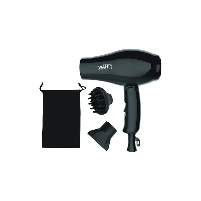 Wahl 3402-0470 1000W Black Hair Dryer with Hanging Loop