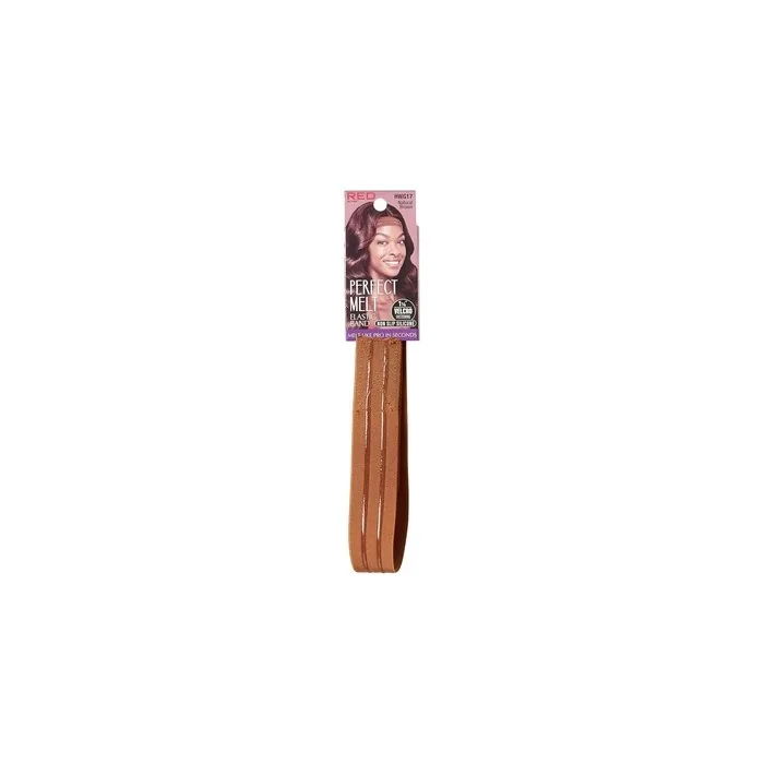 Red by Kiss Perfect Melt Elastic Band for Wigs Non-Slip Silicone Band 1 Count Natural Brown