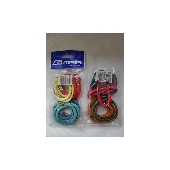 2 X Comair Ponytail Bunt 12 Medium 764132, Hair Tie Red Yellow Blue Olive