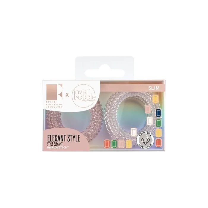 Rosie Fortescue Slim Hair Tie Set Pink Glasses