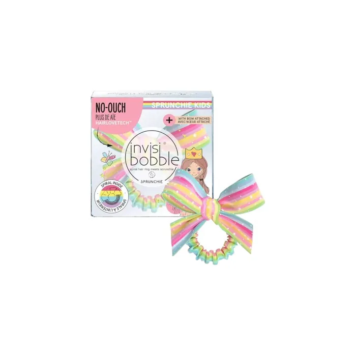Invisibobble Kids Slim Sprunchie With Bow Let's Chase Rainbows