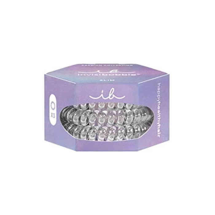 Invisibobble Slim Premium Crystal Clear Hair Band 3 Pieces