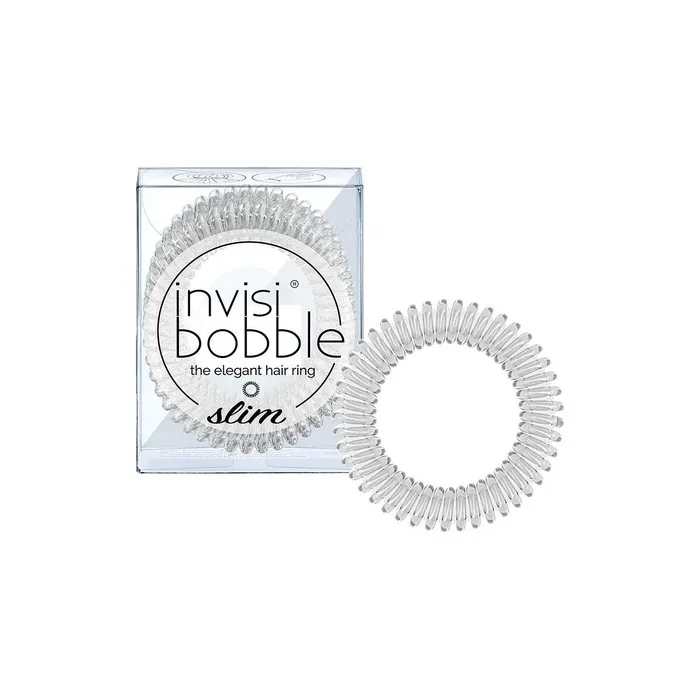 Invisibobble Slim Hair Ties for All Hair Types Crystal Clear