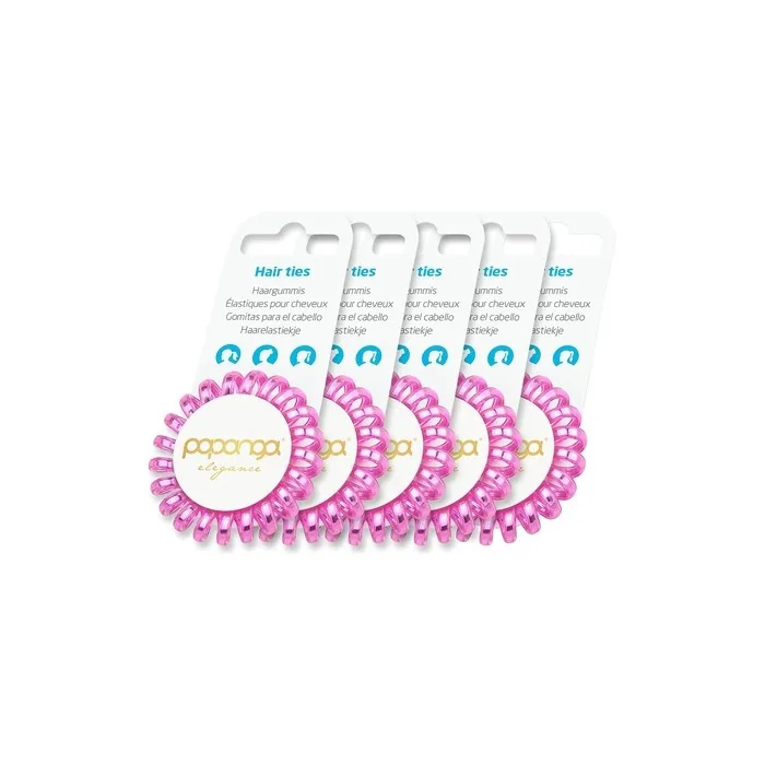 Papanga Spiral Hair Bows, Elegance Edition, Size: Small, Color: Pink