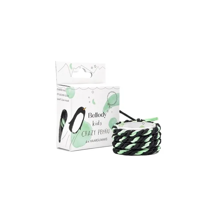 Bellody Original Girls Hair Ties Stylish Braided Kids Hair Tie with Strong Hold Women's Hair Accessories Penguin