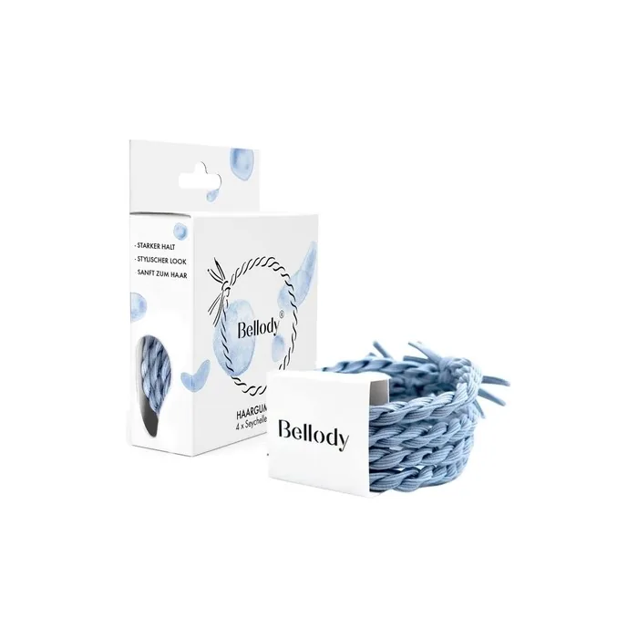 Bellody Original Hair Ties Stylish Braided Hair Tie with Strong Hold Seychelles Blue Women's Hair Accessories in Light Blue