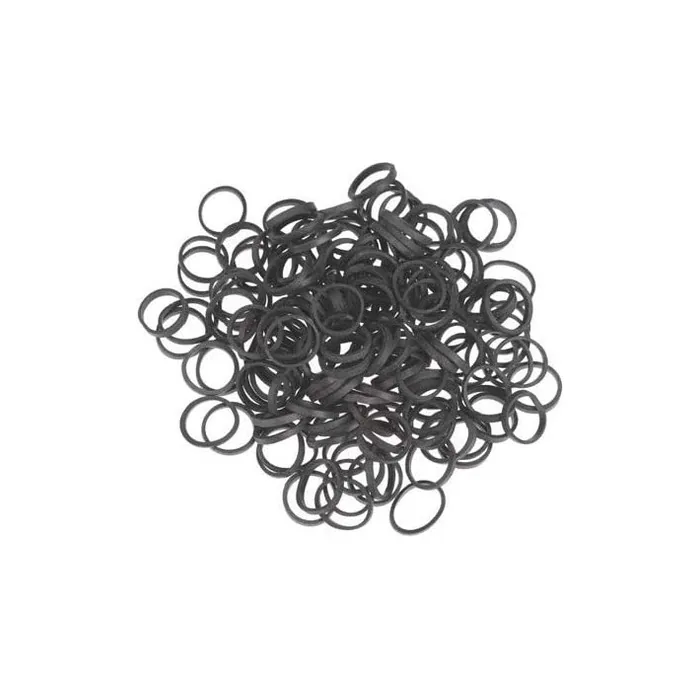 Sibel Small Black Hair Bands for Braiding 500 Pack