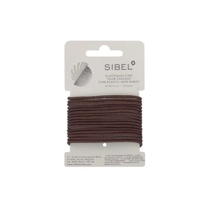 Sibel Brown Fine Rubber Bands 16 Pieces