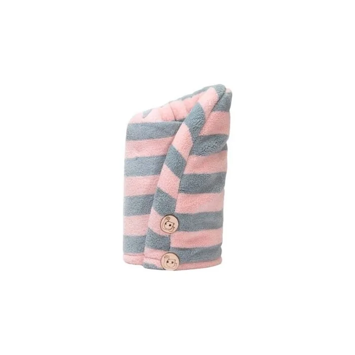 Trust My Sister Microfiber Hair Towel Pink-Grey (P1) T