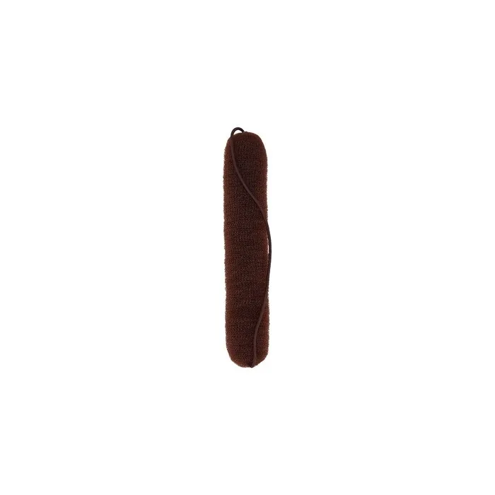 T4B LUSSONI Hair Bun Ring with Elastic Band - High Quality Mesh Sponge 230 Brown