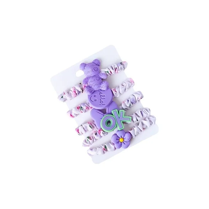 Ecarla Hair Ties Scrunchies G126 1 Pack 5 Pieces