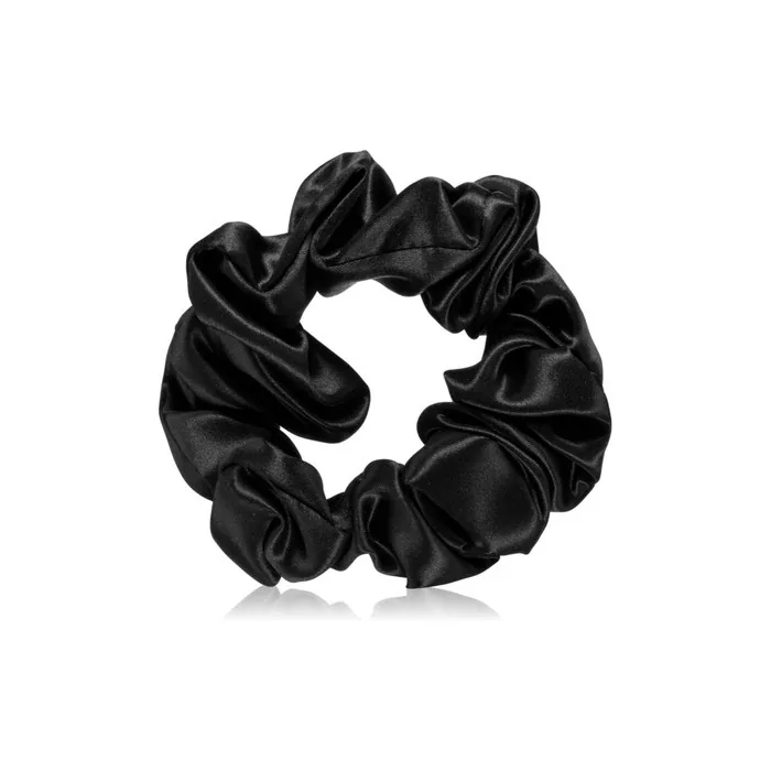 Crystallove Silk Scrunchie Black 1 Pc