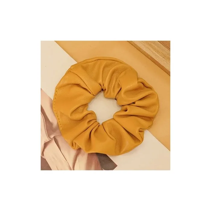 Gumka LEATHER do włosów YEYE Made in Nature Musztardowa