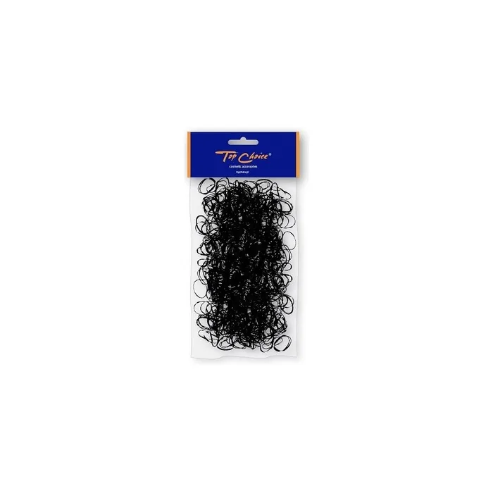 Top Choice Hair Ties Black 22722 500 Pieces
