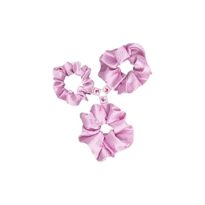 Barbie GLOV Hair Scrunchies for Girls Satin Scrunchie Hair Bands Zigzag