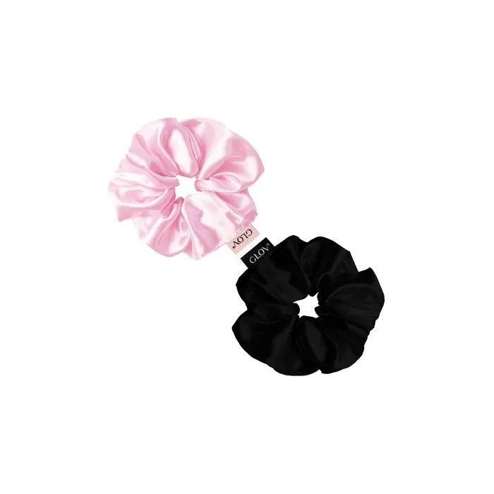 Glov Satin Scrunchies Satin Hair Ties S Pinkblack 2 Pieces