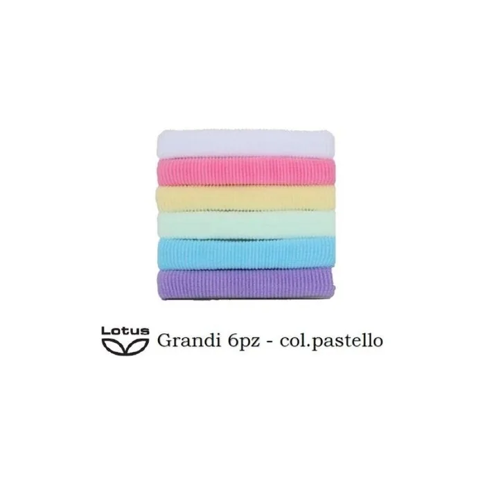 Lotus Fabric Hair Ties Large Assorted Colors