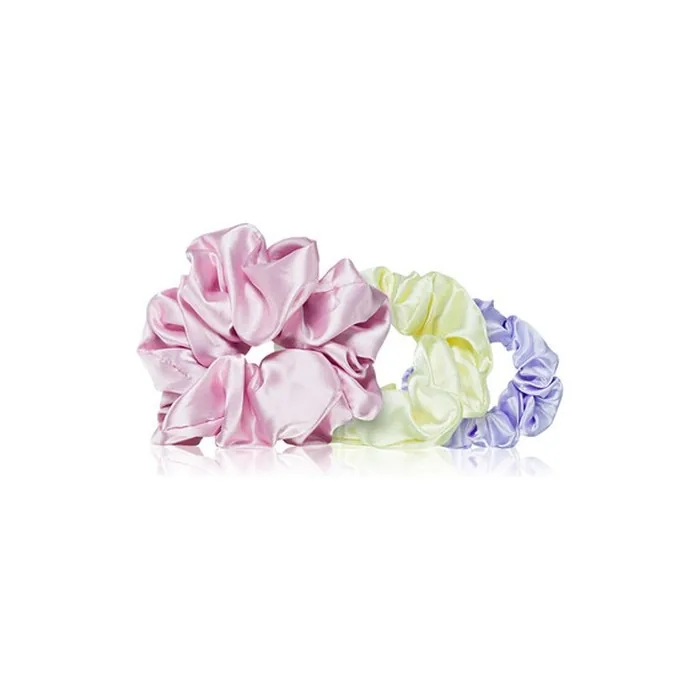 BrushArt Daisy Dreams Satin Scrunchies Set - Pack of 3