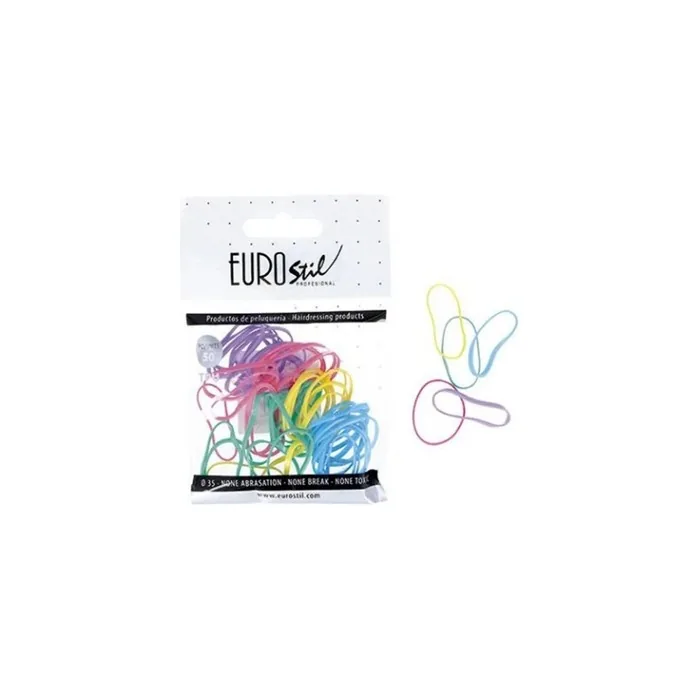 Eurostil Hair Rubber Bands Colors 50 Units