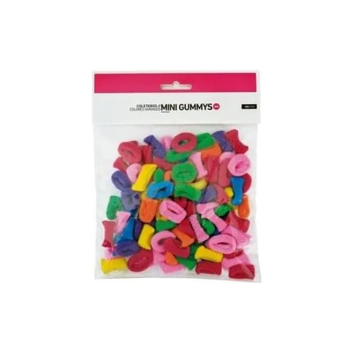 Bifull Scrunchies Assorted Colors Mini Gummys Black