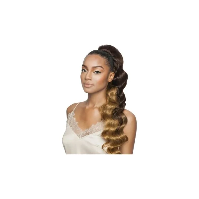 Mane Concept Synthetic Wrap & Tie Drawstring Ponytail Body Wave