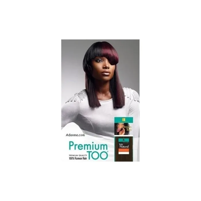 Sensationnel Premium Too 100% Human Hair Yaki Natural Weave 8 Inches Color 1 Jet
