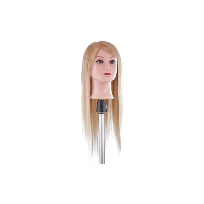 Hairdressing Head with 100% Real Hair 55cm