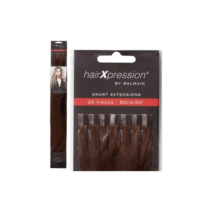 Balmain Hair Hairxpressions Human Hair Brown 50 Cm 25 Pieces