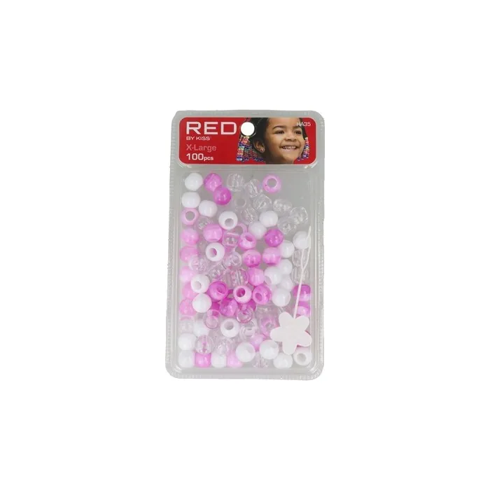 Red Kiss Xl Hair Beads 100 Pieces In Purple