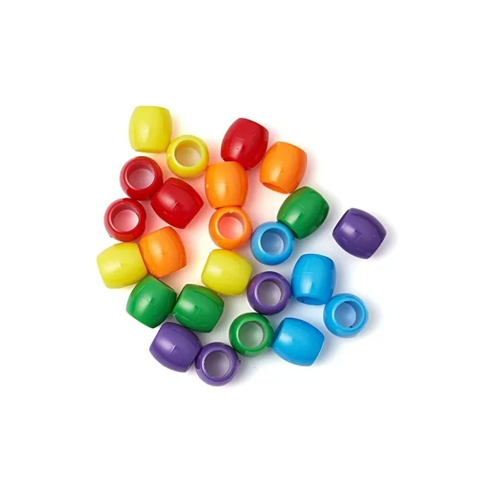 Red By Kiss 24 Pieces Jumbo Colorful Hair Beads For Braids And Bracelets