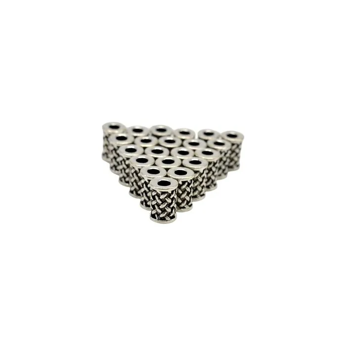 Dreamfix Large Hole Tibetan Style Silver Hair Beads - 12 Pieces