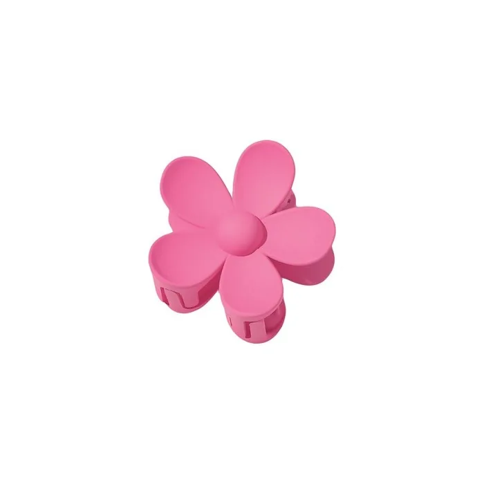 Ecarla Xl Pink Flower Hairpin - A Stylish Hairpin Featuring A Large Pink Flower Design