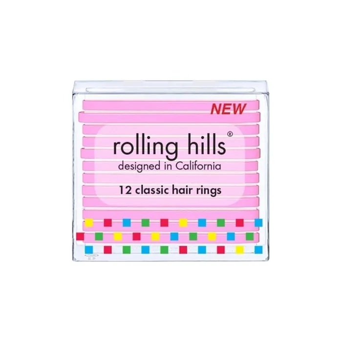 Rolling Hills Rolling Classic Hair Rings Transparent Pink