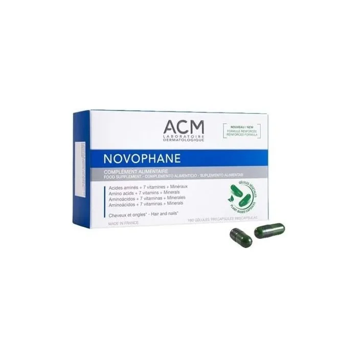 Novophane Hair Loss Alopecia Hair and Nails Fragility Regrowth Supplement 180 Capsules - 3 Month Supply