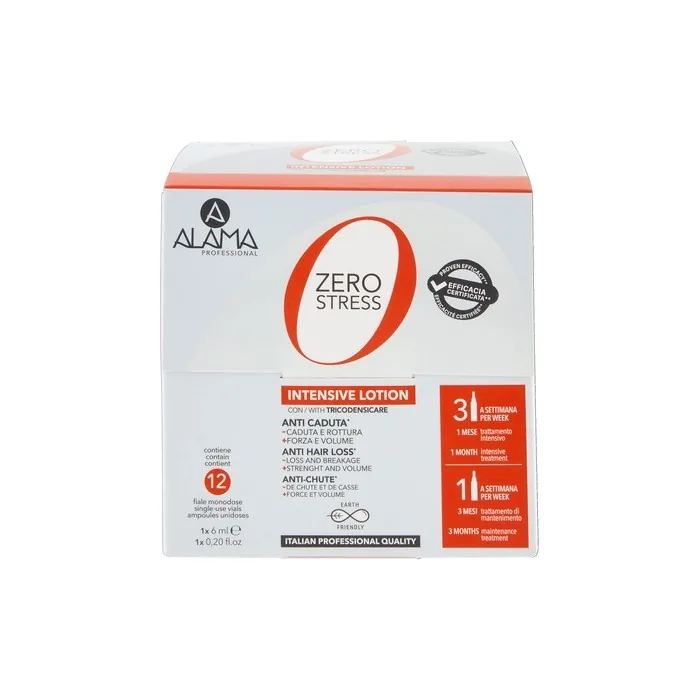 Alama Professional Zero Stress Hair Loss Vials Strengthening Hair Loss Vials 12 Pieces 5ml - Pack of 12