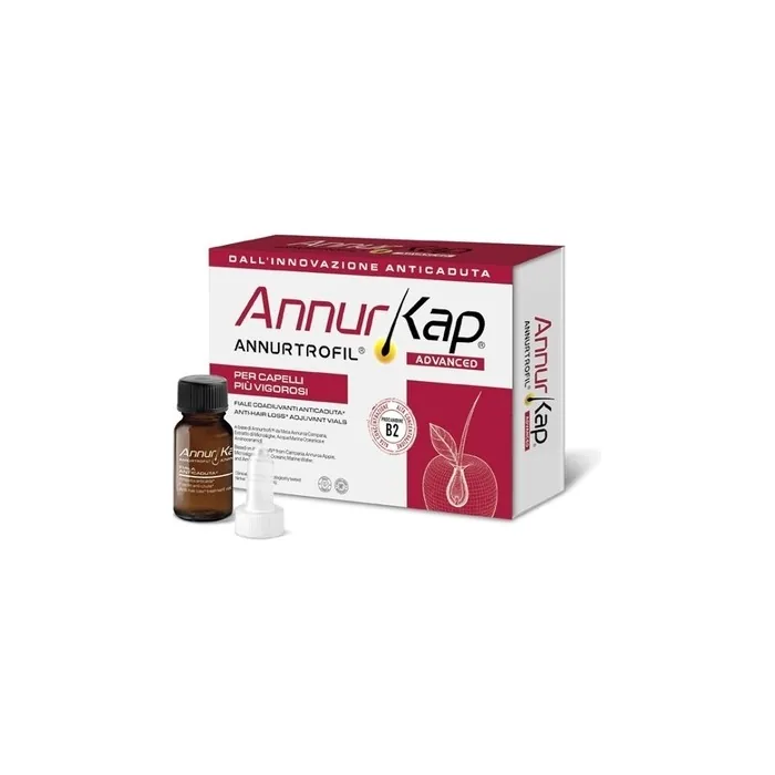 Annurkap Advanced Hair Loss Treatment 12 Vials of 7ml - Strengthening Formula with Annurtrofil and Microalgae