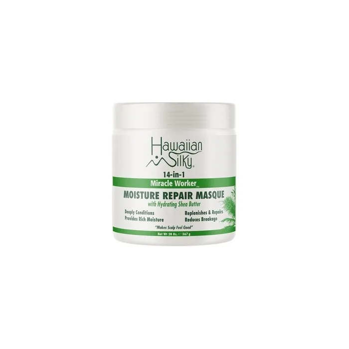 Hawaiian Silky 14-in-1 Miracle Worker Moisture Repair Masque with Hydrating Shea Butter 20 oz