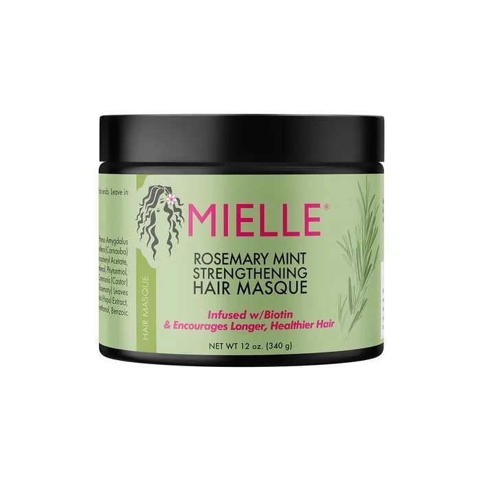 Mielle Organics Rosemary Mint Strengthening Hair Masque Infused with Biotin 12 Ounces