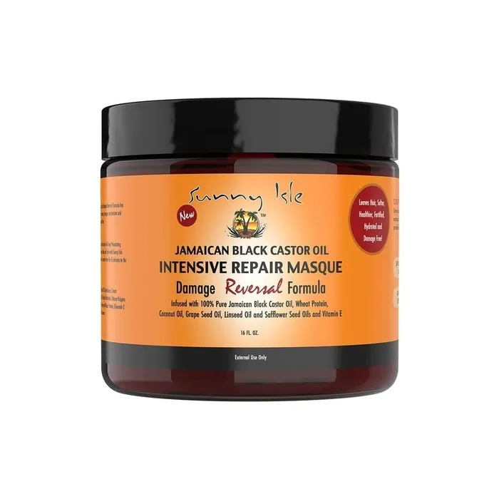 Sunny Isle Jamaican Castor Oil Intensive Repair Masque Black Coconut 16 Fl Oz
