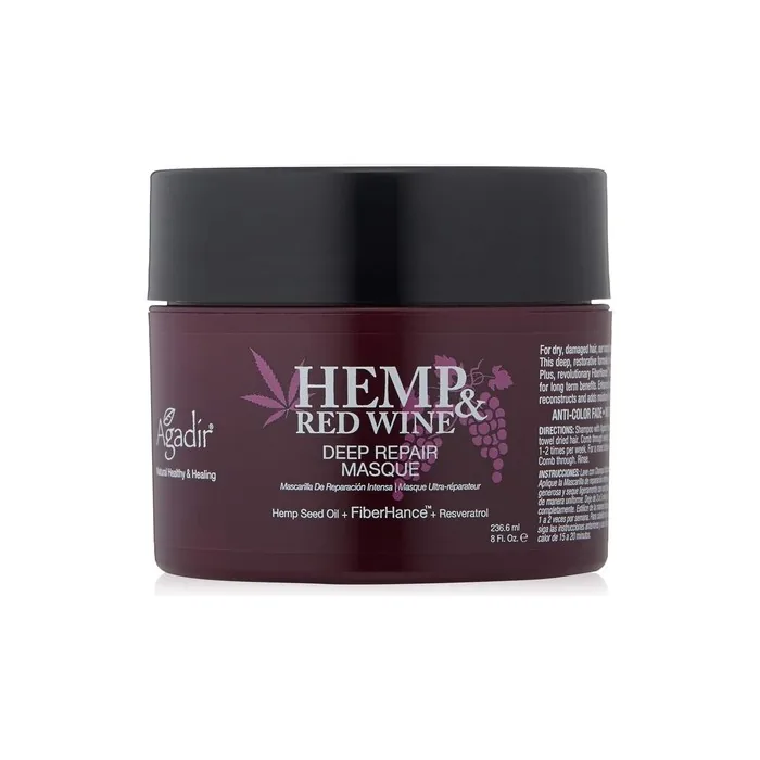 Agadir Hemp And Red Wine Deep Repair Masque For Unisex 8 Oz