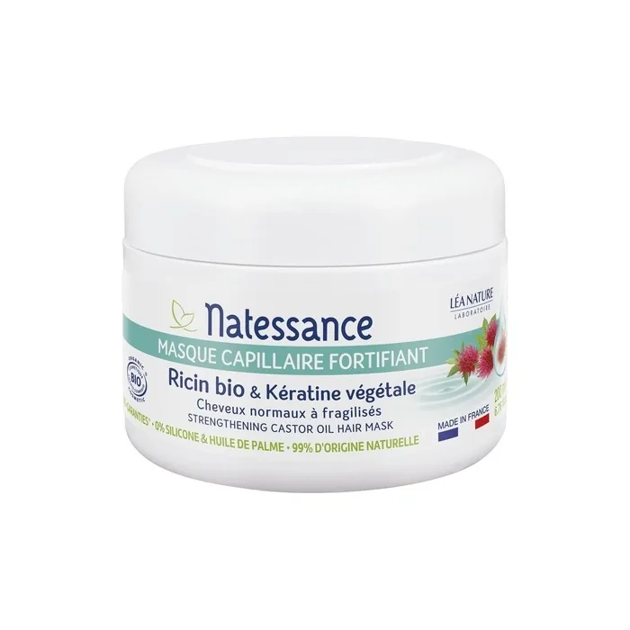 Natessance Strengthening Castor Oil & Vegetable Keratin Hair Mask 200ml