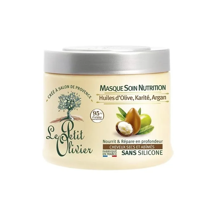 Le Petit Olivier Nourishing Hair Mask with Olive, Shea, and Argan Oils 330ml - Made in France