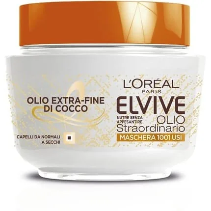 L'Oréal Paris Elvive Nourishing Mask Extraordinary Fine Coconut Oil for Normal to Dry Hair 300ml