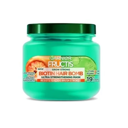 Garnier Fructis Grow Strong Biotin Hair Bomb Strengthening Hair Mask 320ml