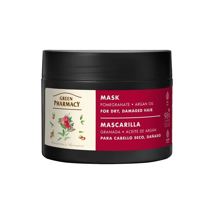 Elfa Pharm Green Pharmacy Hair Mask For Dry And Damaged Hair With Pomegranate And Argan Oil 300 Ml