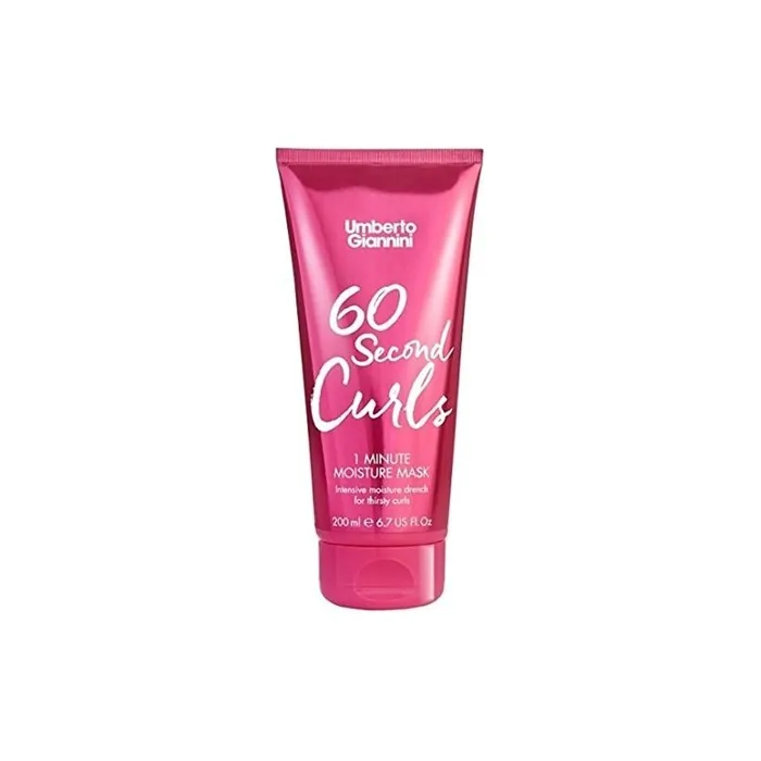 Umberto Giannini 60 Second Curls 1 Minute Detangling Moisture Mask 200ml Vegan Cruelty Free Hydrating Hair Treatment Cream