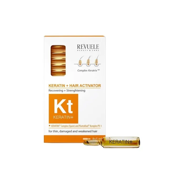 Revuele Keratin + Hair Restoration Activator Ampoules 8 x 5ml