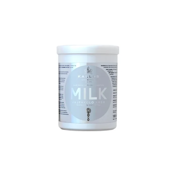 Kallos Milk Hair Mask With Milk Protein 1 Liter For Dry And Damaged Hair
